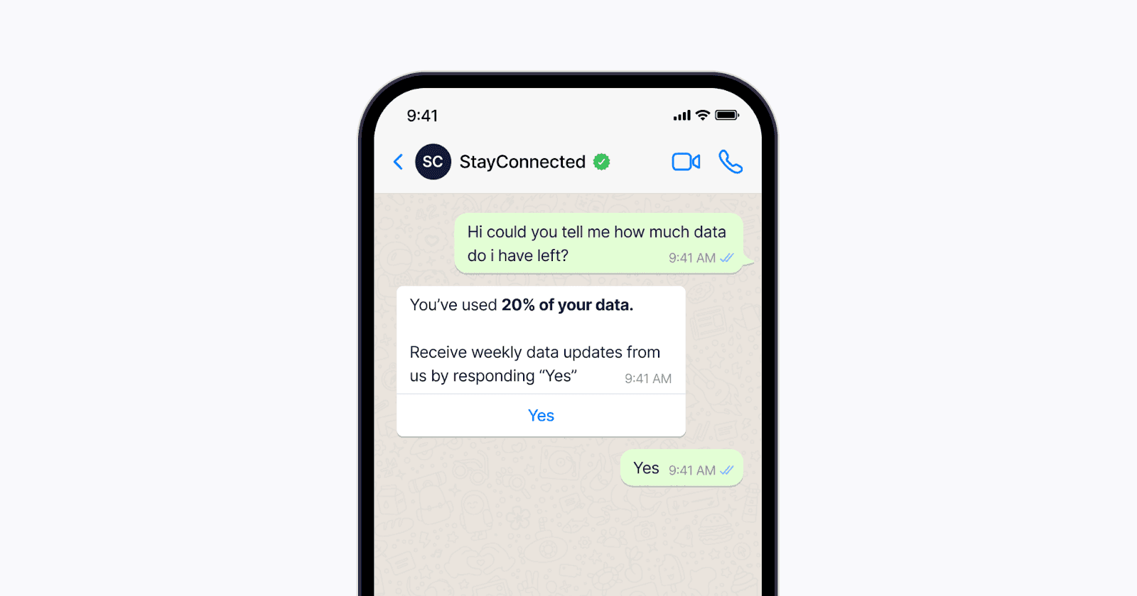 WhatsApp-conversation