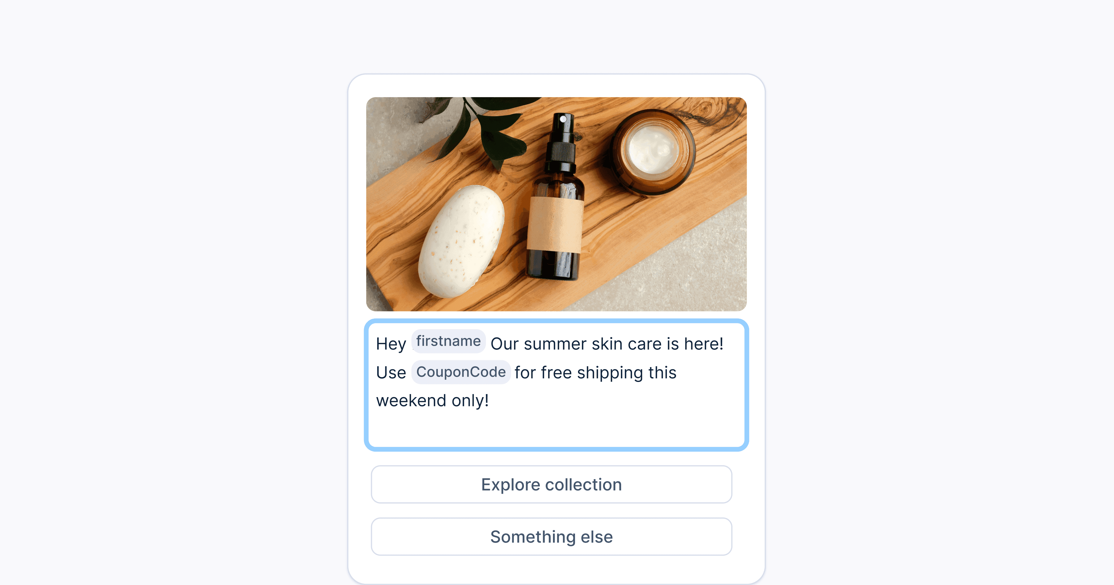Special offer message.