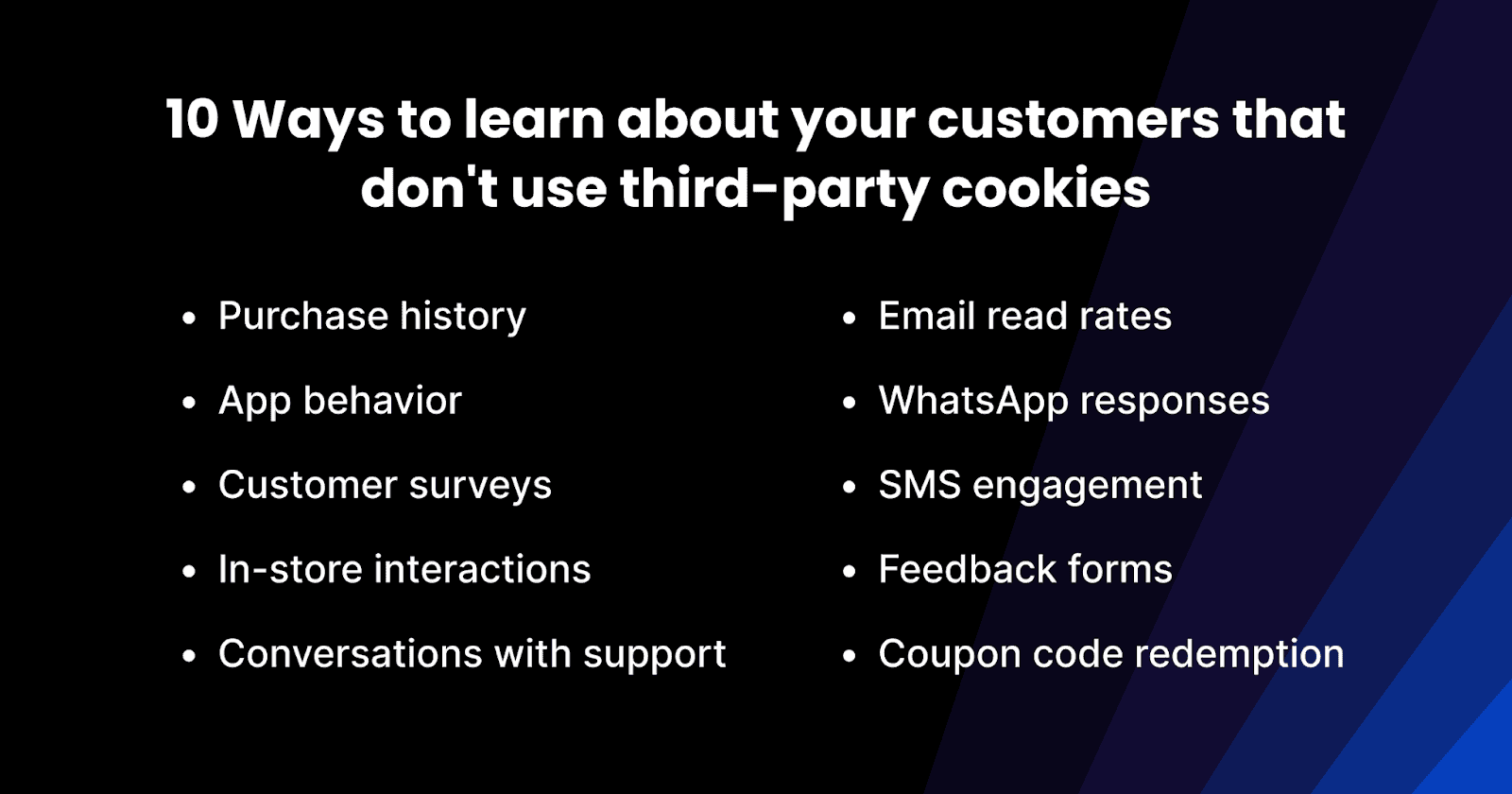 10 methods for understanding customer behavior.