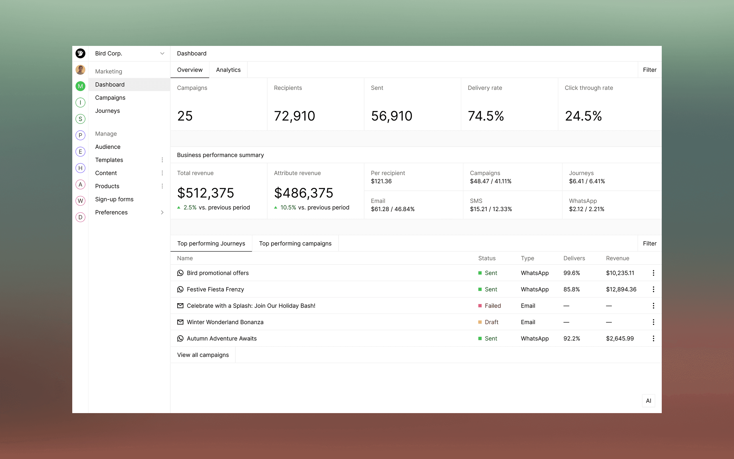 An invoice table displaying item details, quantities, and total amounts with a clean, organized layout.