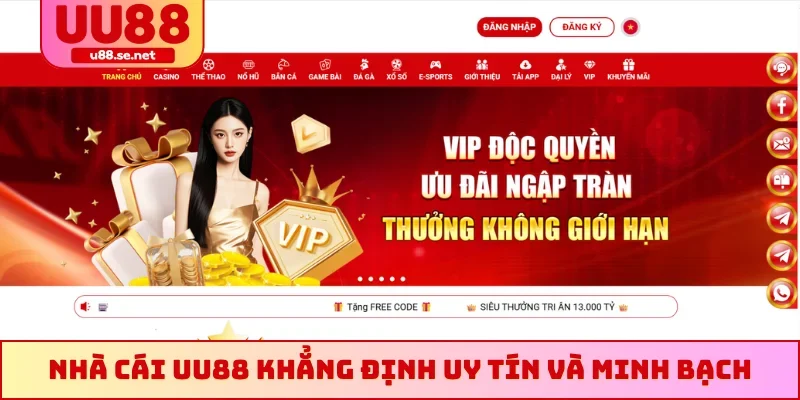 Nhà cái UU88 khẳng định uy tín và minh bạch